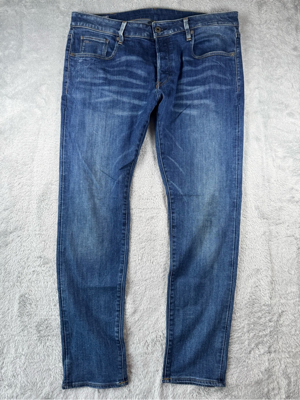 G-Star RAW 3301 Slim Stretch Jeans Mens 38x30 Measured